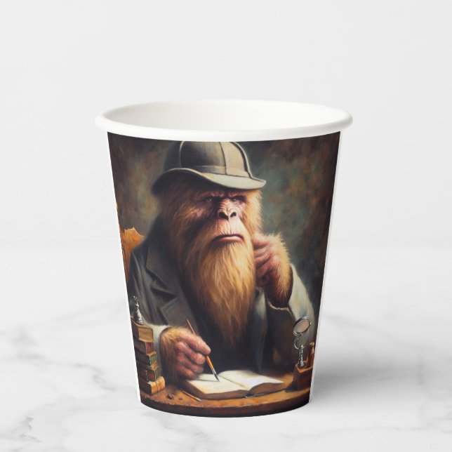 Bigfoot Sherlock Holmes Pappbecher (Vorderseite)