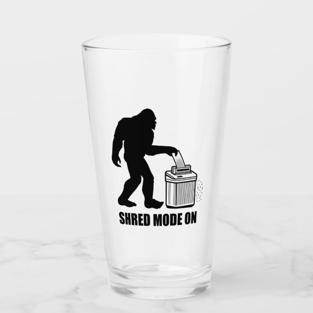 Bigfoot Shirt Mode On Glas (Vorderseite)