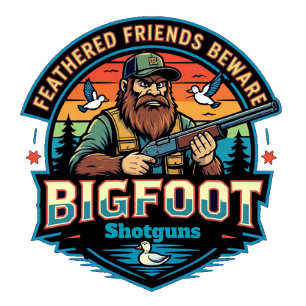 Bigfoot Shotguns Gefiederte Freunde Vorsicht T-Shirt