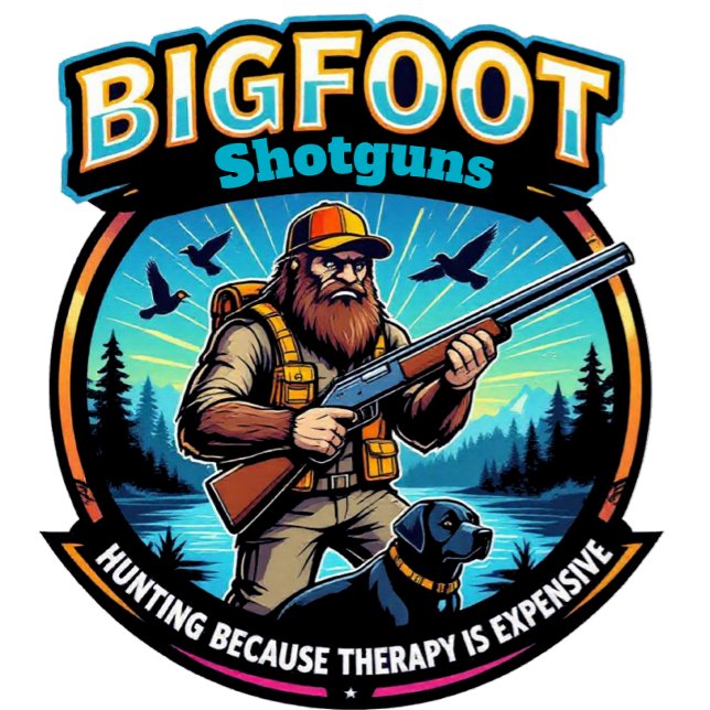 Bigfoot Shotguns Hunting is Cheaper Than Therapy T-Shirt (Von Creator hochgeladen)