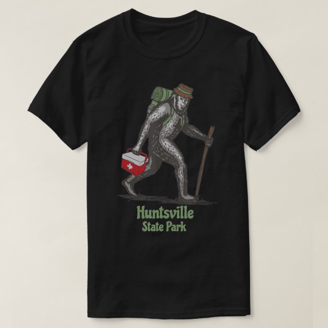 Bigfoot Sighting in Huntsville Staat Park Texas So T-Shirt (Design vorne)