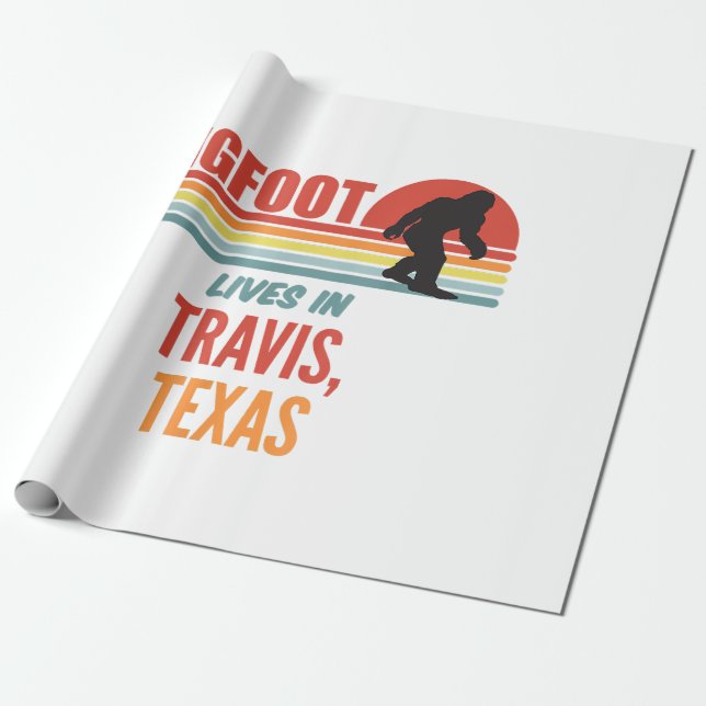 Bigfoot Sighting in Travis Texas Geschenkpapier (Ungerollt)