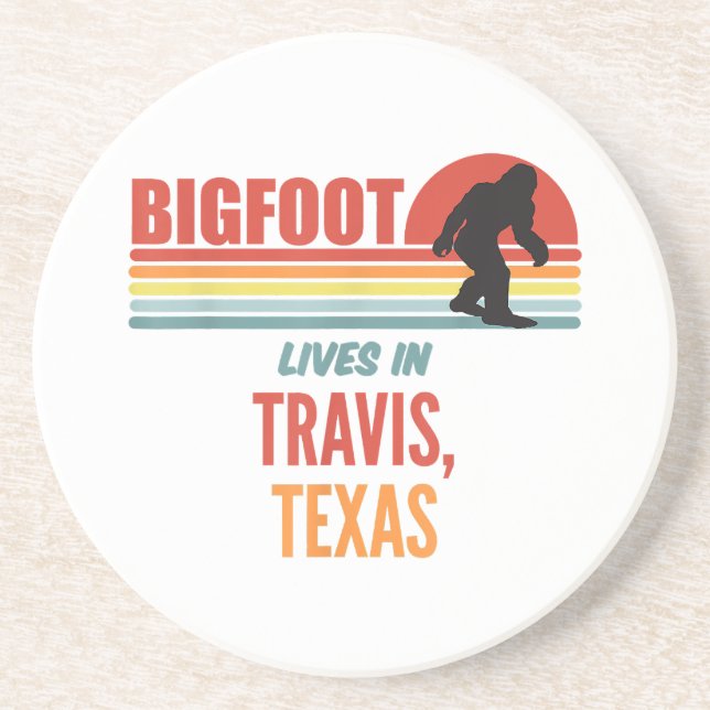 Bigfoot Sighting in Travis Texas Getränkeuntersetzer (Vorne)