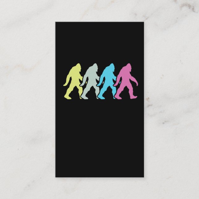 Bigfoot-Silhouette-Retro Pop-Kunst Sasquatch Visitenkarte (Vorderseite)