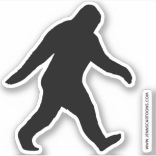 Bigfoot Silhouette Sasquatch Squatch Sighting Aufkleber