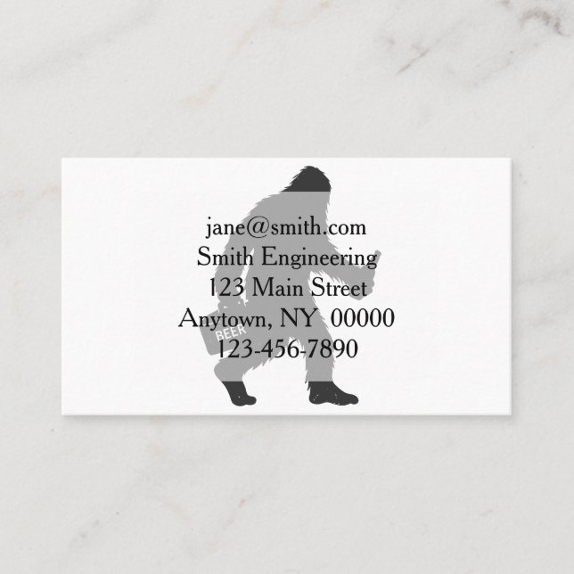 Bigfoot-Silhouette Visitenkarte (Vorderseite)