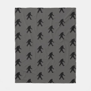 Bigfoot Silhouetten Pattern Sasquatch Fleecedecke