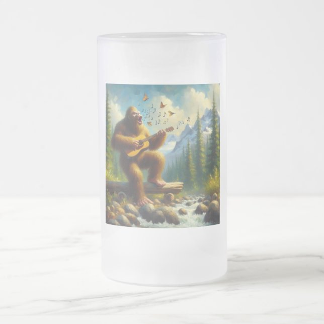 Bigfoot Singing Mattglas Bierglas (Mittel)