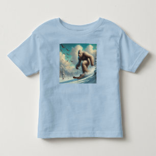 Bigfoot Skiing Kleinkind T-shirt