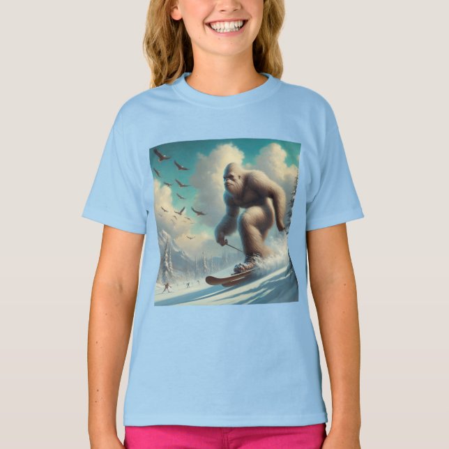 Bigfoot Skiing T-Shirt (Vorderseite)