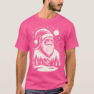 Bigfoot Snow Weihnachtsmannmütze Weihnachten Sasqu T-Shirt