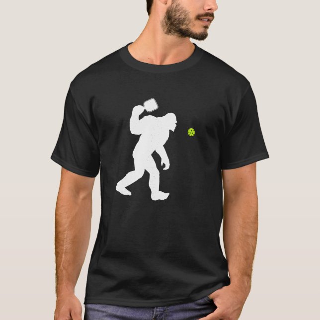 Bigfoot spielen Pickleball T-Shirt (Vorderseite)