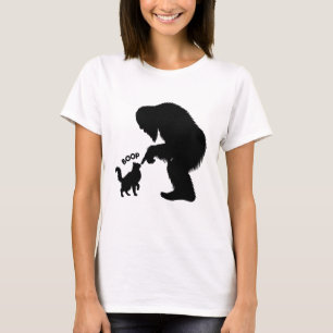 Bigfoot Spielende Langhaar-Katze Boop T-Shirt