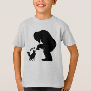 Bigfoot Spielende Langhaar-Katze Boop T-Shirt
