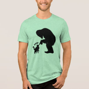 Bigfoot Spielende Langhaar-Katze Boop Tri-Blend Shirt