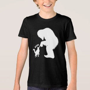Bigfoot Spielende Langhaar-Katze Boop  Tri-Blend Shirt