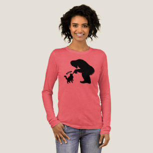 Bigfoot Spielende Langhaar-Katze Boop Tri-Blend Shirt