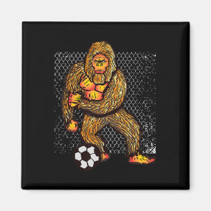 Bigfoot spielt Fußball für Fußballspieler Lustiges Magnet