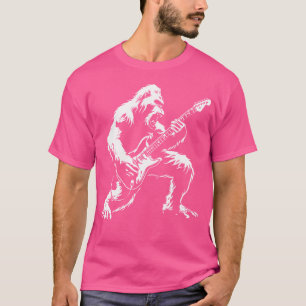 Bigfoot spielt Gitarre Rock-Musik-Band Sasquatch T-Shirt