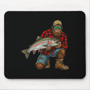 Bigfoot Steelhead-Angler-Trophäe Lustiger Sasquatc Mousepad