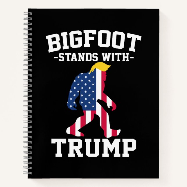 Bigfoot steht bei den Wahlen 2024 unter Trump Notizbuch (Vorderseite)