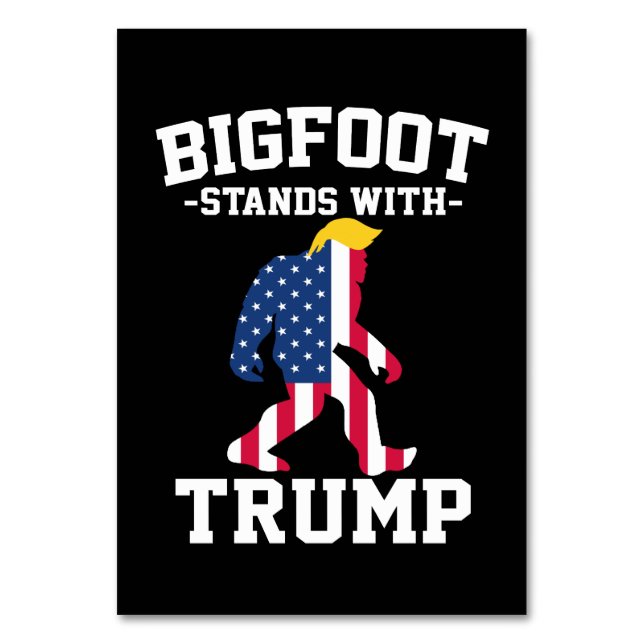 Bigfoot steht bei den Wahlen 2024 unter Trump Tischnummer (Vorderseite)