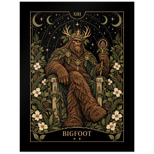 Bigfoot, Sternenlicht-Tarot-Kunst Postkarte