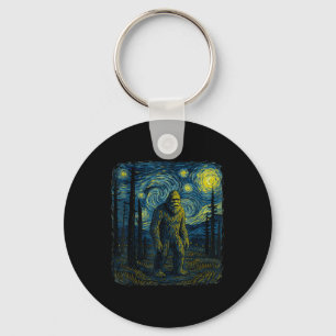 Bigfoot Sternennacht Van Gogh Lustige Geschenke Mä Schlüsselanhänger