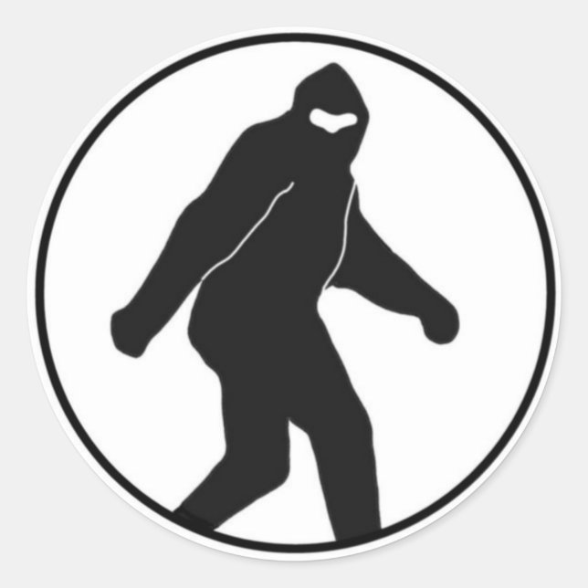 Bigfoot Sticker (rund) Classic (Vorderseite)