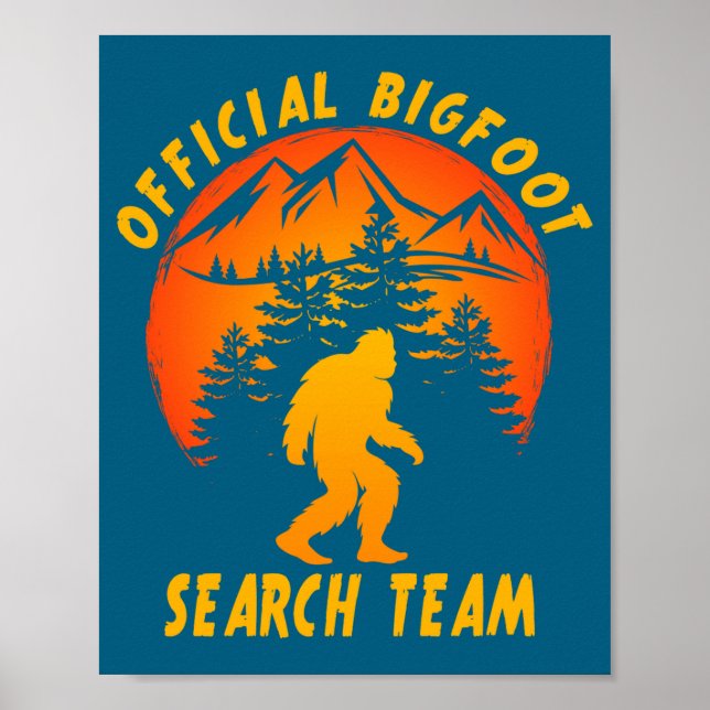 Bigfoot-Suchteam Sasquatch Yeti Lustig  Poster (Vorne)