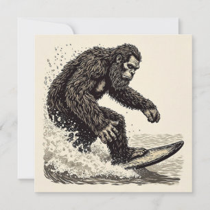 Bigfoot Surft Einladung