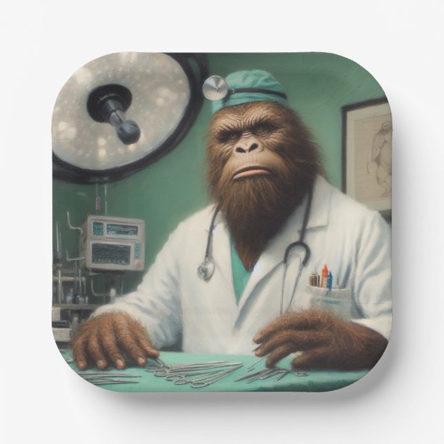 Bigfoot Surgeon Pappteller (Vorderseite)