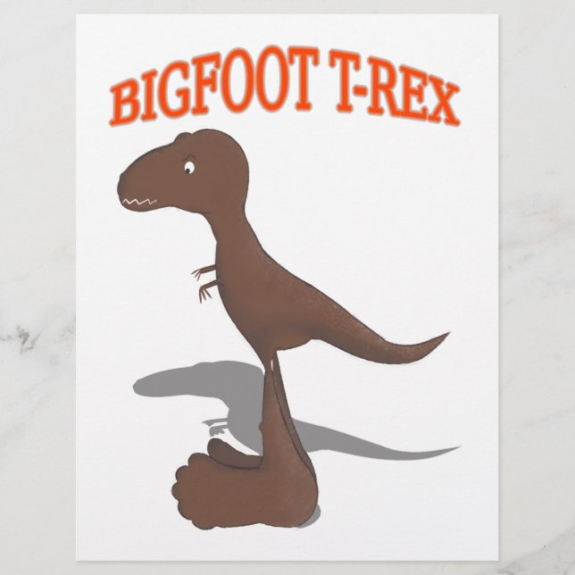 Bigfoot T-Rex Zeichnend (Vorderseite)