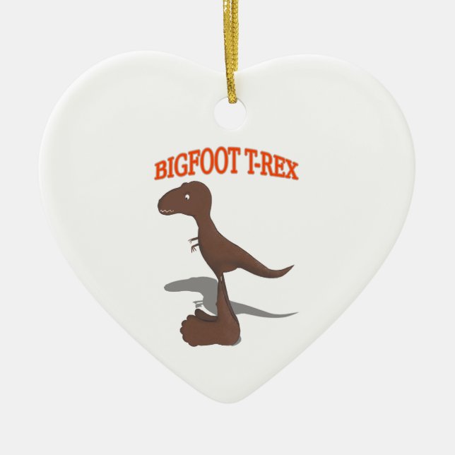 Bigfoot T-Rex Zeichnend Keramikornament (Vorne)