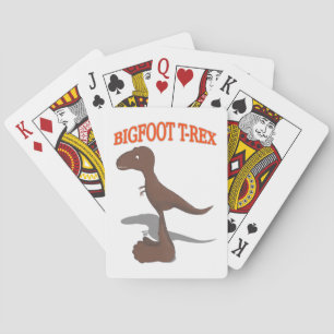 Bigfoot T-Rex Zeichnend Spielkarten