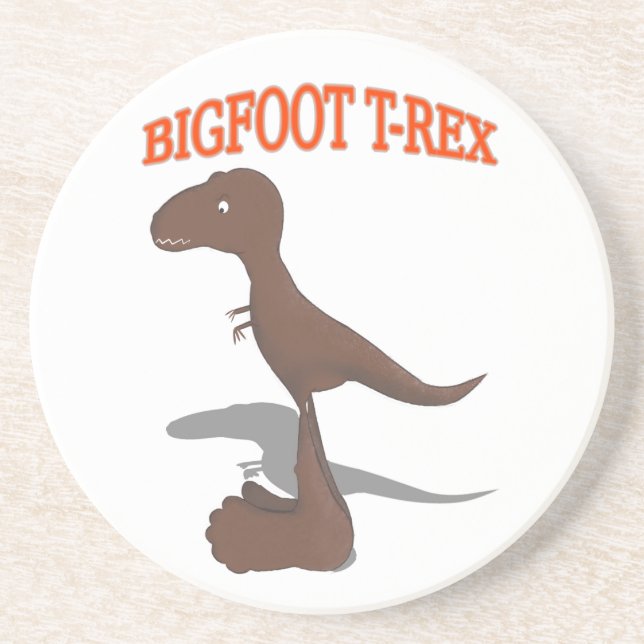 Bigfoot T-Rex Zeichnend Untersetzer (Vorne)