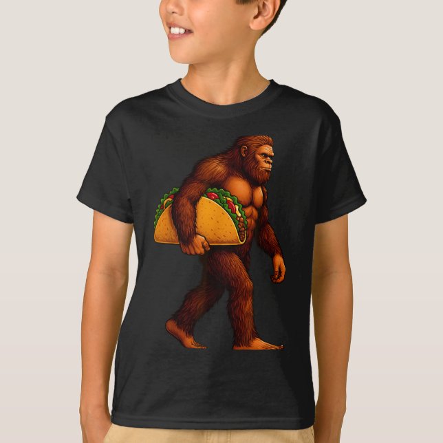 Bigfoot Taco Sasquatch Walking Taco Funny Shirt Me (Vorderseite)
