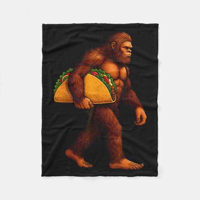 Bigfoot Taco Sasquatch Walking Taco Lustiges Shirt Fleecedecke (Vorderseite)