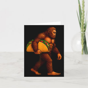 Bigfoot Taco Sasquatch Walking Taco Lustiges Shirt Karte