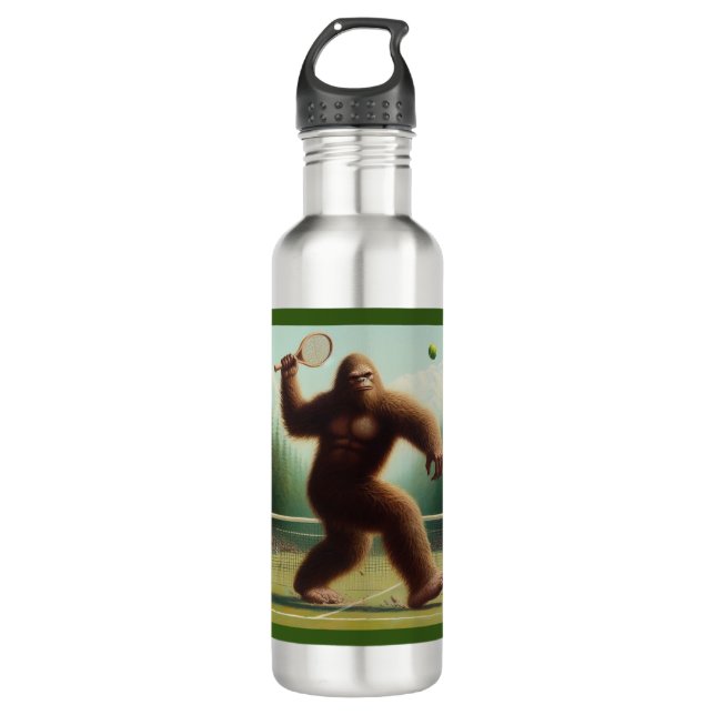 Bigfoot Tennis Edelstahlflasche (Vorderseite)