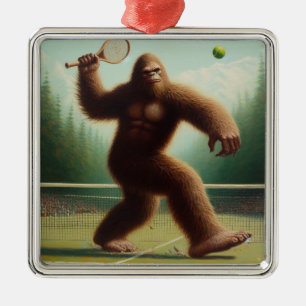 Bigfoot Tennis Ornament Aus Metall