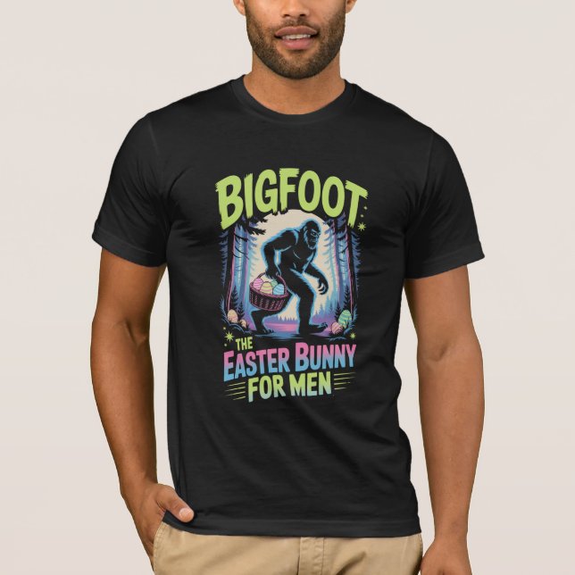 Bigfoot The Easter Bunny Men's Tee Sasquatch  (Vorderseite)