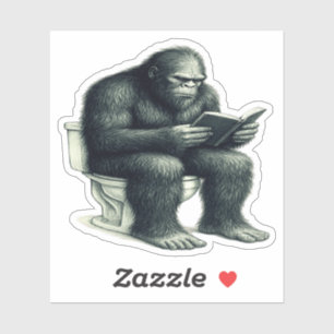 Bigfoot-Toilette Aufkleber