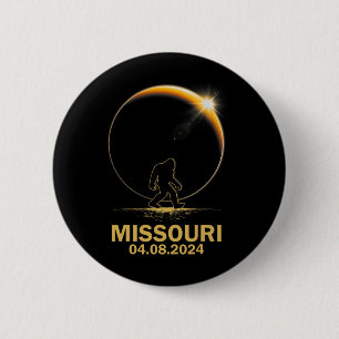 Bigfoot Total Solar Eclipse 4.08.2024 Missouri Button