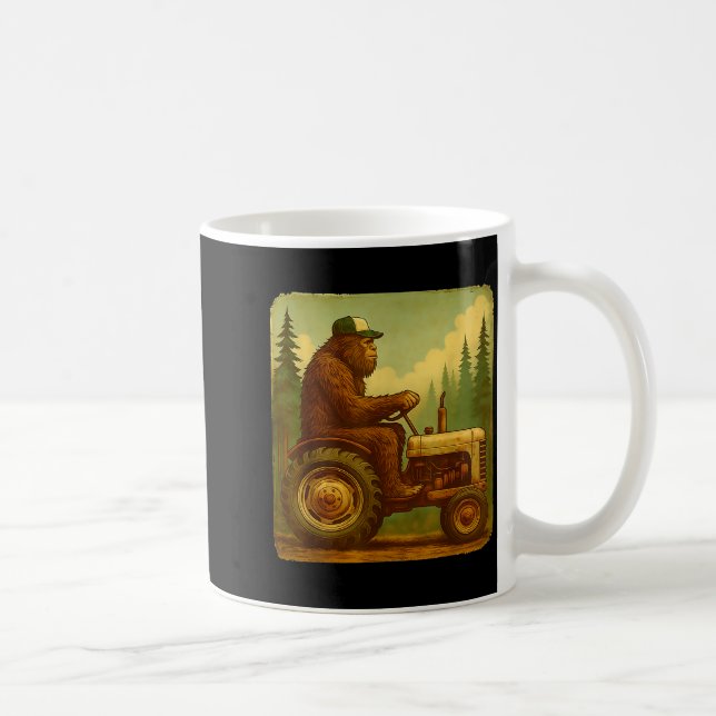 Bigfoot Tractor Farmer Design For Men Farming Farm Kaffeetasse (Rechts)