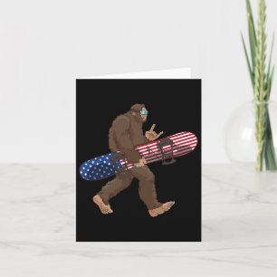 Bigfoot Tragend American Flag Snowboard for Snowb Karte