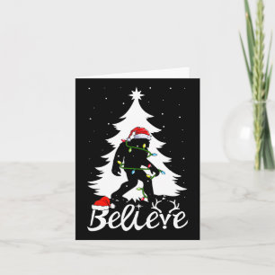 Bigfoot Tragend Weihnachtsbaum Sasquatch Glaube Karte