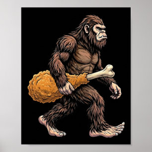 Bigfoot trägt Sasquatch-Liebhaber von Hühnerschleg Poster