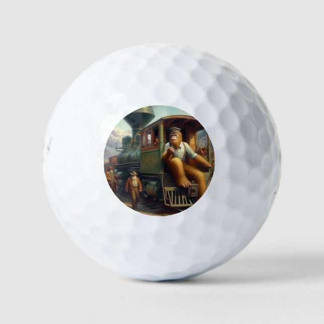 Bigfoot Train Engineer Golfball (Vorderseite)