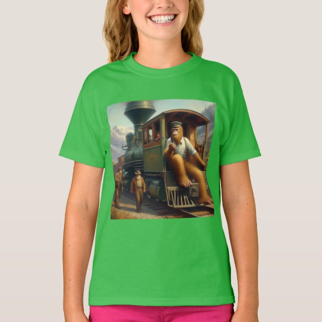 Bigfoot Train Engineer T-Shirt (Vorderseite)